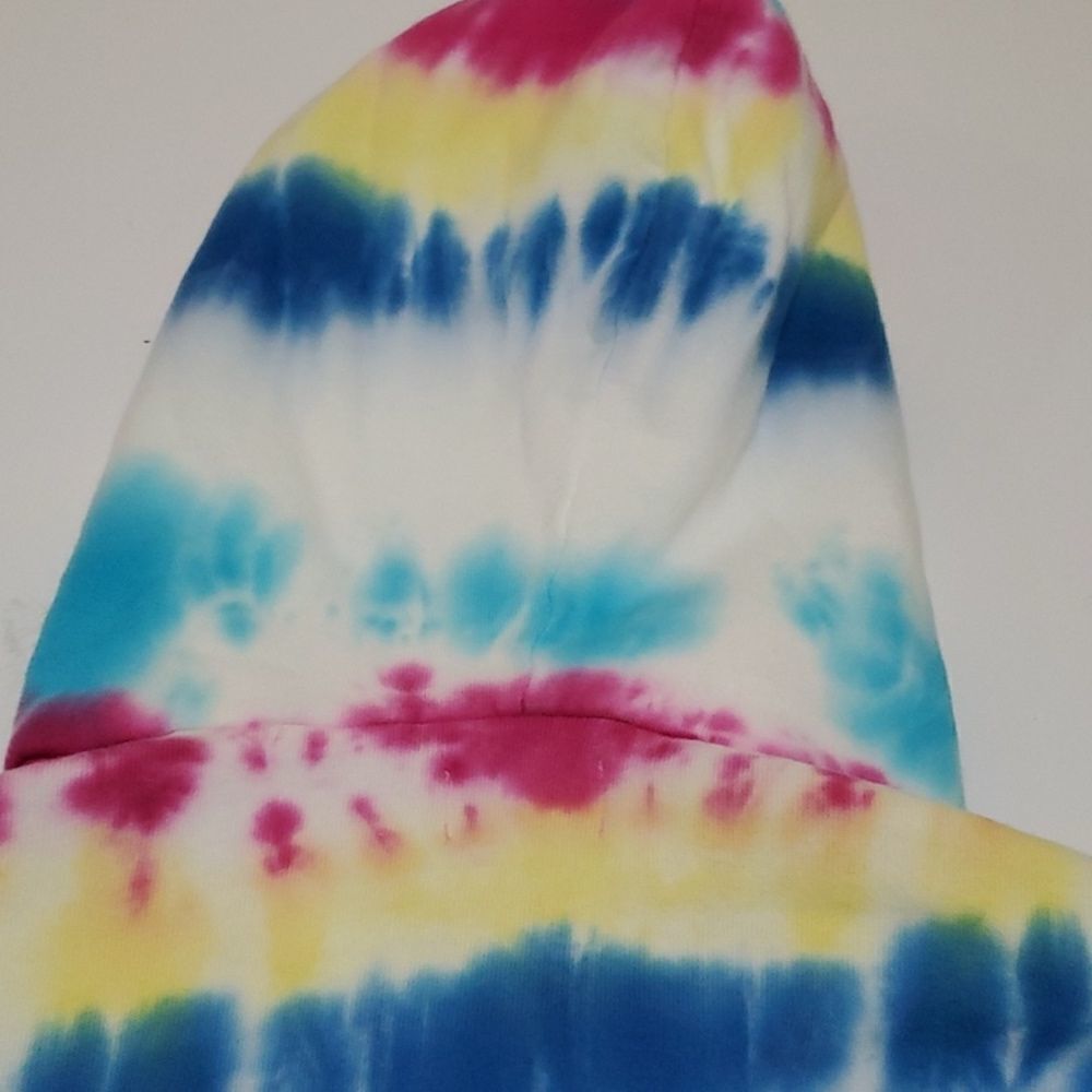 $198 NEW Lauren Moshi PINKY SWEAR zip tie dye hoodie sweatshirt NAILS SMALL NWT - Picture 5 of 5